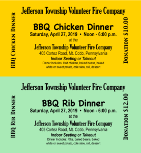 Chicken & Rib BBQ @ Jefferson Township Fire Company | Mount Cobb | Pennsylvania | United States