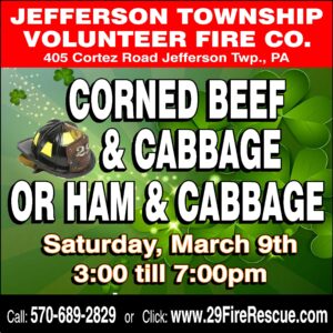 Corn Beef / Ham & Cabbage Dinner @ Jefferson Township Fire Company | Mount Cobb | Pennsylvania | United States