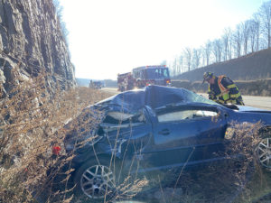 Driver Walks Away from Violent Interstate Crash