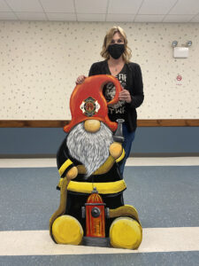 Gnome Firefighter Brings Smiles to Firehouse