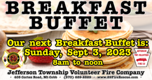 Breakfast Buffet @ Jefferson Township Fire Company | Mount Cobb | Pennsylvania | United States